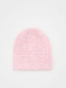 Czapki dla dzieci - Reserved - Czapka z domieszką wełny - pastelowy róż - miniaturka - grafika 1