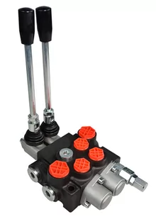Rozdzielacz hydrauliczny PRESKO  2-sekcyjny 40l z jedną sekcją nurnikową - Akcesoria do hydrauliki siłowej - miniaturka - grafika 1