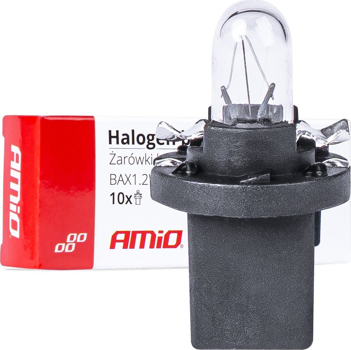 AMiO Żarówki halogenowe b8.5d 12v bax1.2w 10szt. amio-03371