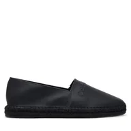 Espadryle męskie - Espadryle Calvin Klein Espadrille Lth HM0HM01882 Czarny - miniaturka - grafika 1
