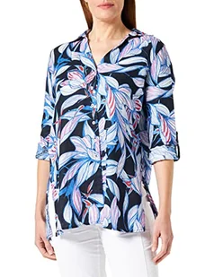 GERRY WEBER Edition Damska bluzka 860039-66264, niebieska/fioletowa/różowa, nadruk, 48, Niebieski/liliowy/różowy nadruk, 48 - Bluzki damskie - miniaturka - grafika 1