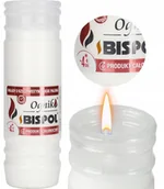 Lampiony i znicze - WKŁAD DO ZNICZA BISPOL OGNIK PARAFINOWY ZALEWANY NIE KOPCĄCY WP4 4 DOBY - miniaturka - grafika 1