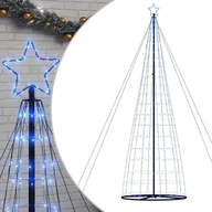 Choinki - vidaXL Stożkowa choinka z lampek, 1534 niebieskich LED, 503 cm - miniaturka - grafika 1