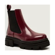 Sztyblety damskie - Tommy Hilfiger Skórzane sztyblety - miniaturka - grafika 1