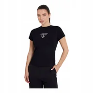 Koszulki i topy damskie - GUESS KOSZULKA DAMSKA T-SHIRT COLETTE SS TEE CZARNA r.XS - miniaturka - grafika 1