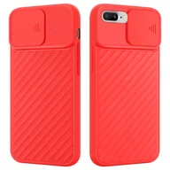 Etui i futerały do telefonów - Pokrowiec Do Apple iPhone 7 PLUS / 7S PLUS / 8 PLUS Etui w Czerwony Mat Ochrona kamery TPU Obudowa Case Cover Cadorabo - miniaturka - grafika 1