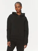 Bluzy damskie - Calvin Klein Bluza Metallic Micro Logo K20K206960 Czarny Relaxed Fit - miniaturka - grafika 1
