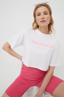 Koszulki i topy damskie - Juicy Couture t-shirt damski kolor biały - grafika 1