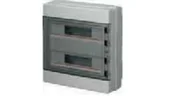 Rozdzielnie elektryczne - elettrocanali Rozdzielnica modułowa 2x18 n/t bezhalogenowa drzwi transp.IP65 szyna N+PE szara 1000V AC 1500V DC PV UV 400x400x140, EC62036E EC62036E - miniaturka - grafika 1