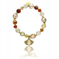 Bransoletki - Bransoletka Pozłacana Z Kamieni Słonecznych Lovely Stones + Pudełko - miniaturka - grafika 1