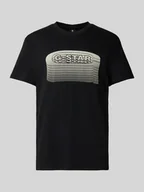 Koszulki męskie - T-shirt z prążkowanym okrągłym dekoltem - miniaturka - grafika 1