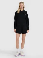 Spodenki damskie - 4F Spodenki dresowe damskie - czarne XL - miniaturka - grafika 1