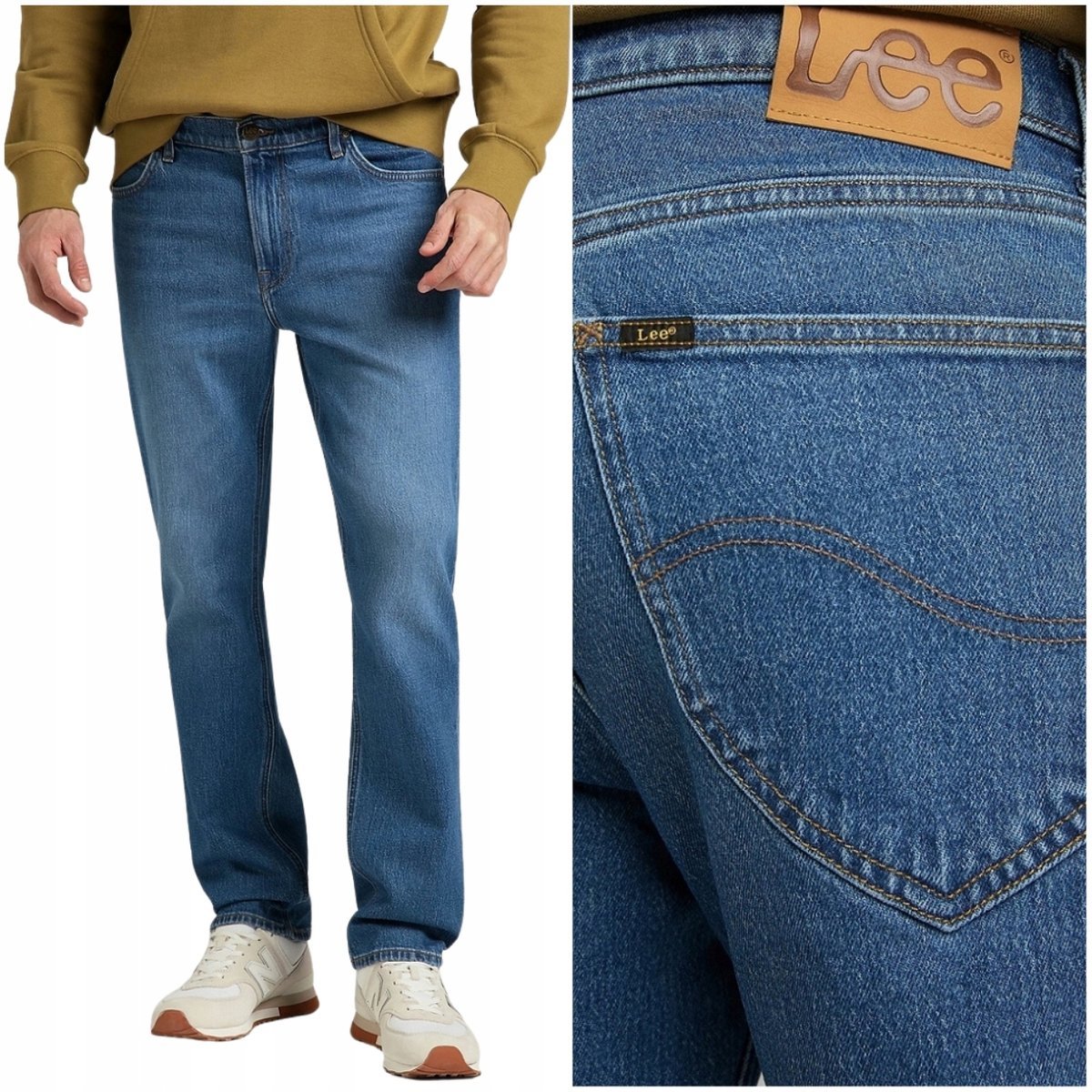 Lee WEST RELAXED Azure BLUE DżINS luźne proste spodnie jeansowe W30 L32