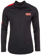 Koszulki męskie - Under Armour koszulka męska Gametime Coldgear 1/2 Zip z długim rękawem Black / / Beta Red (001) XL - miniaturka - grafika 1