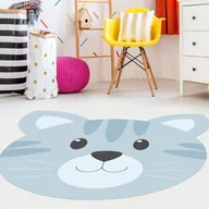 Dywany dla dzieci - Dywan winylowy dziecięcy Cat 97x100 cm - antypoślizgowy PVC, winylowy do pokoju dziecięcego, ognioodporny i zmywalny - miniaturka - grafika 1