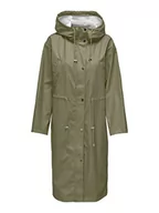 Kurtki damskie - ONLY Onlrene Marie Long Raincoat Cc OTW płaszcz przeciwdeszczowy, aloes, L - miniaturka - grafika 1