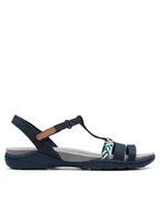 Sandały damskie - Clarks Sandały Amanda Tealite 26171128 Granatowy - miniaturka - grafika 1