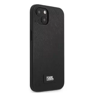 Karl Lagerfeld KLHCP13SSFMP2K iPhone 13 mini 5,4" hardcase czarny/black Saffiano Plaque - Etui i futerały do telefonów - miniaturka - grafika 4