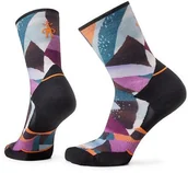 Skarpety termoaktywne - Smartwool W'S Trail Run Targeted Cushion Mosaic Pieces Print Crew Socks, 001 black, S - miniaturka - grafika 1