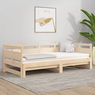 Lumarko Łóżko rozsuwane, lite drewno sosnowe, 2x(80x200) cm - Łóżka - miniaturka - grafika 1