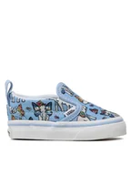 Buty dla dziewczynek - Vans Tenisówki Td Slip-On V VN0A3488Y311 Niebieski - miniaturka - grafika 1