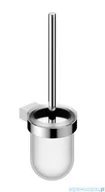 Wieszaki łazienkowe - Vitalle BRESSO szczotka do WC wisząca szkło mrożone chrom 3406030080 - miniaturka - grafika 1