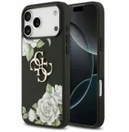 Etui i futerały do telefonów - Etui Guess Grained Roses & Big 4G Logo do iPhone 17 Pro Max czarny - miniaturka - grafika 1