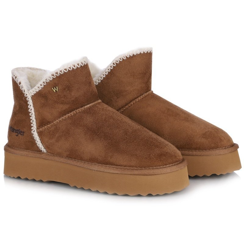 Śniegowce damskie z futerkiem Wrangler 20253093.37B ALMOND R.39