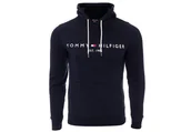 Bluzy męskie - Tommy  Hilfiger Bluza Męska Ocieplana Z Kapturem Core Tommy Logo Hoody Navy Mw0Mw10752 403 M - miniaturka - grafika 1