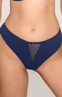 Majtki damskie - Marilyn stringi damskie z haftem Sapphire, Kolor niebieski, Rozmiar L, Marilyn - Intymna - miniaturka - grafika 1