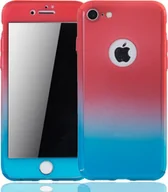 Etui i futerały do telefonów - Etui na telefon komórkowy Apple iPhone 8 Full Case Cover Screen Protector 360 Blue - miniaturka - grafika 1