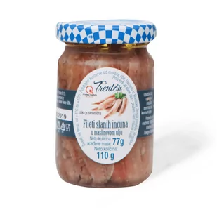 Filety z sardeli solone (Anchois) w oliwie marki Trenton 110g - Konserwy i dania rybne - miniaturka - grafika 1