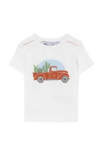 Koszulki dla chłopców - Tartine et Chocolat t-shirt bawełniany niemowlęcy kolor czerwony z nadrukiem - TARTINE ET CHOCOLAT - grafika 1