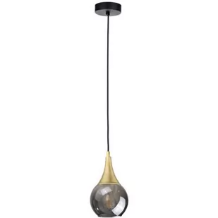 Keter Lighting Lacrima lampa wisząca 1x60W złoty/szkło przydymione 2129 - Lampy sufitowe - miniaturka - grafika 1