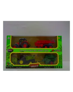 Traktor i maszyna rolnicza z przyczepą 23cm 955-129 HIPO - Samochody i pojazdy dla dzieci - miniaturka - grafika 1