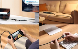 Przedłużenie kabla USB-C Baseus męski do żeński High Definition 10Gbps, 1m (czarny) - Kable komputerowe i do monitorów - miniaturka - grafika 11