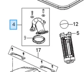 Akcesoria do urządzeń czyszczących - Korpus zaworu nilfisk sc 401 do kosza pływaka kpl 9100001875 - miniaturka - grafika 1