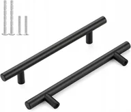 Meble modułowe i akcesoria - UCHWYT DO SZAFKI MEBLOWY 6x DO SZAFKI SZUFLADY KUCHENNEJ 20CM CZARNY 6SZT - miniaturka - grafika 1