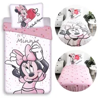 Pościel dla dzieci - DISNEY Myszka Minnie Biało-różowa DWUSTRONNA, bawełniana pościel dziecięca na zamek, 100% BAWEŁNA 140x200cm+70x90cm OEKO-TEX - miniaturka - grafika 1