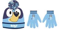 Czapki damskie - ZESTAW CZAPKA ZIMOWA PIESEK BLUEY Z POMPONEM + RĘKAWICZKI - miniaturka - grafika 1