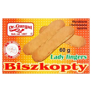 Dr. Gurgul Biszkopty Lady Fingers 60 g - Ciastka - miniaturka - grafika 1
