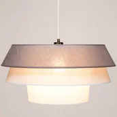Lampy sufitowe - Britop Wisząca LAMPA loft AMAR 160960104 abażurowa OPRAWA zwis okrągły czarny szary - miniaturka - grafika 1