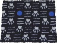 Legowiska dla psów - ZOLUX Posłanie izolujące dry bed z wzorem w łapki 75x95 kol. granatowy - miniaturka - grafika 1