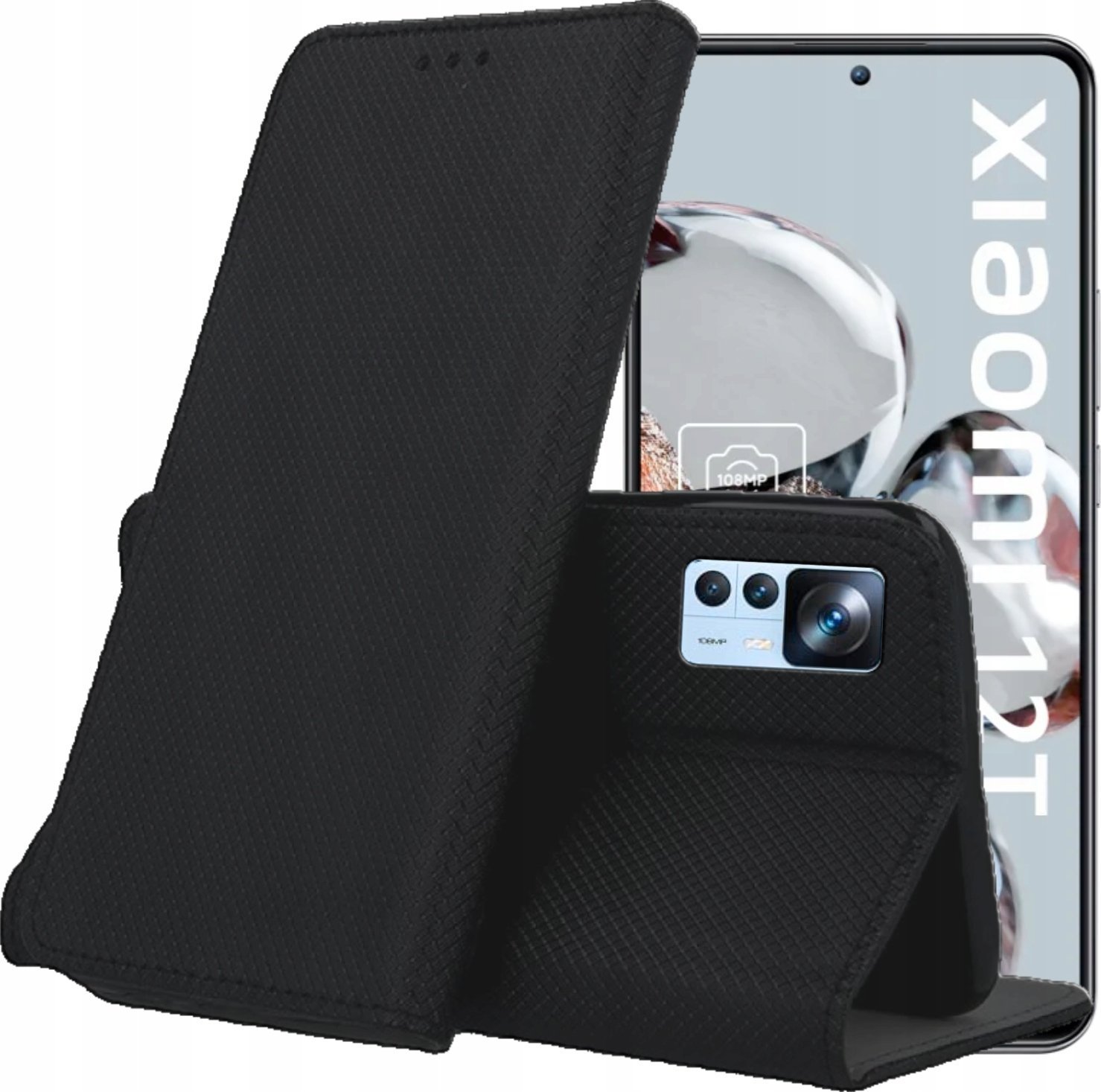 Hello Case ETUI Z KLAPKĄ DO XIAOMI 13 CZARNE ZAMYKANE MAGNETYCZNE KABURA FUTERAŁ FLIP