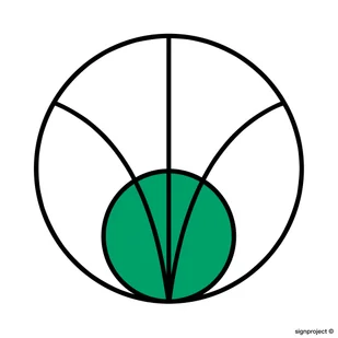 KC002 STREFA BEZPIECZNA, FN - FOLIA SAMOPRZYLEPNA; (100X100MM) - Systemy ekspozycyjne i znaki informacyjne - miniaturka - grafika 1