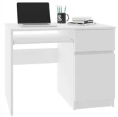 Biurka dla dzieci - Biurko 90x50 Białe z komodą pokój dzieciecy , lekcje , biuro - miniaturka - grafika 1