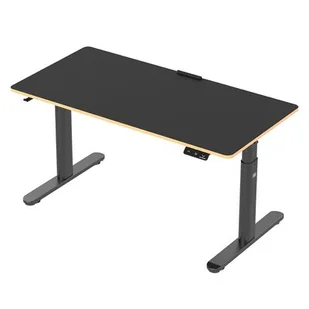Biurko dla dzieci, elektycznie regulowany, czarna płyta, 120X60 cm, 55-81 cm, PULSAR, uchwyt na słuchawki, klips na kable, ULTRADE - Biurka - miniaturka - grafika 1