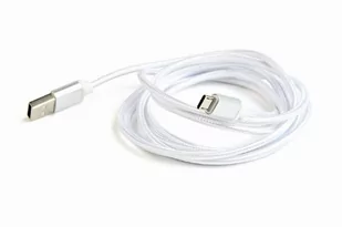 Gembird Kabel Micro USB oplot tekstylny/1.8m/srebrny (CCB-MUSB2B-AMBM-6-S) - Kable komputerowe i do monitorów - miniaturka - grafika 1