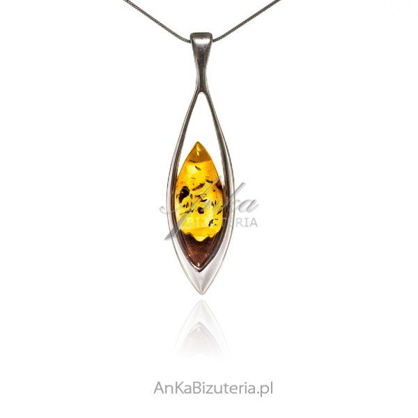 ankabizuteria.pl Zawieszka srebrna z bursztynem