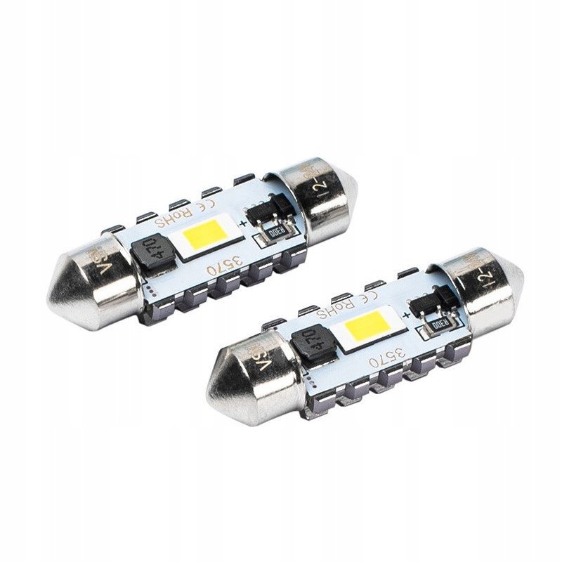 Żarowki C5w Led 41mm 12/24v Canbus 6500k White Rurka Biała